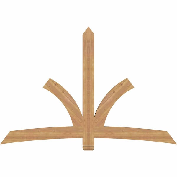 Ekena Millwork Davenport Timber Gable Bracket, Western Red Cedar, 84"W x 56"H x 3 1/2"D x 5 1/2"F, 16/12 Pitch GBW084X56X0406DAV00SWR - main